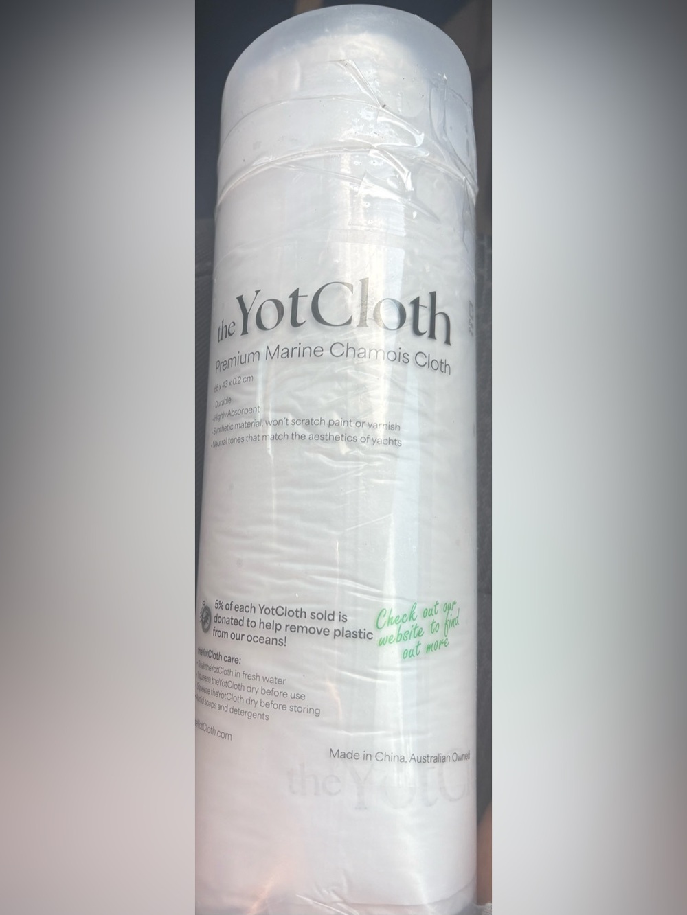 The YotCloth Premium Marine Chamois Cloth — White